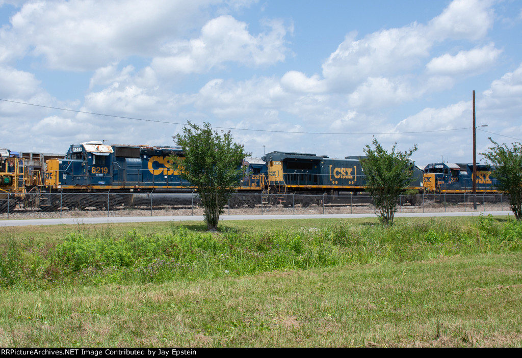 CSX 8219 and others await their fate in the Rice Yard deadline 